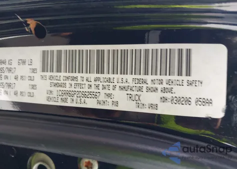2013 Ram 1500 Slt z USA, uszkodzony, nr VIN 1C6RR6GP2DS625567
